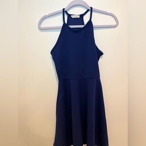 Navy blue mini dress